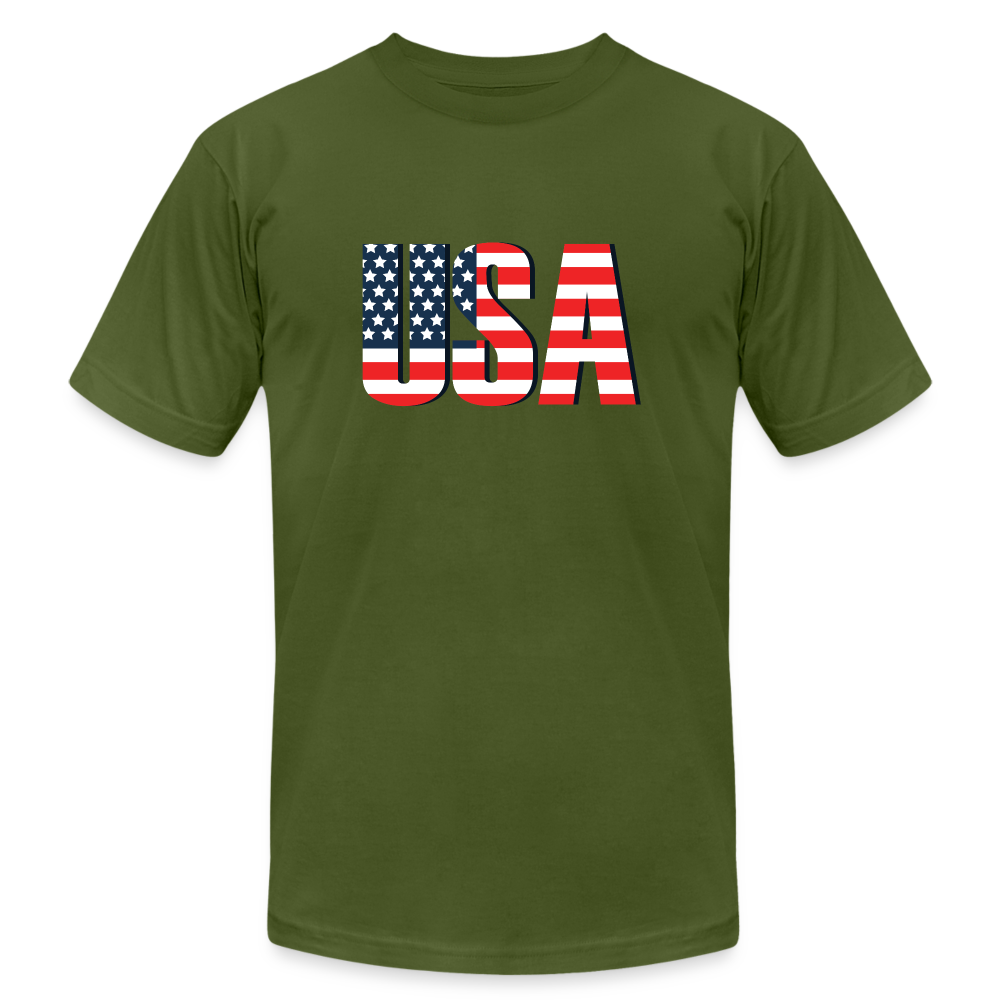 USA Flag - olive