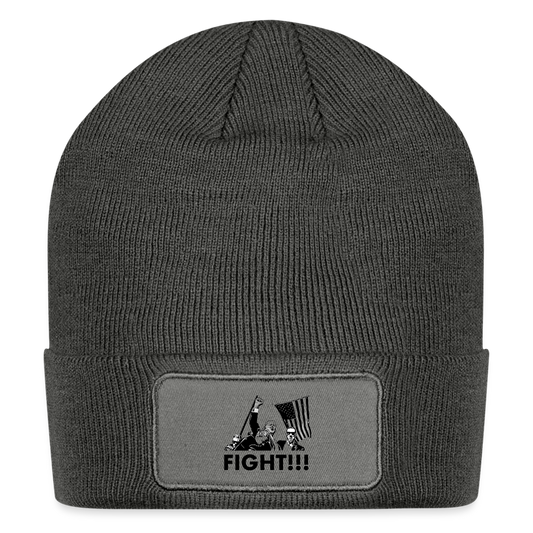 Trump Fight Beanie - charcoal grey