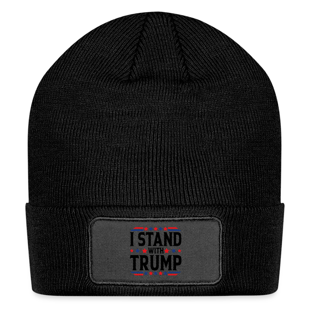 I Stand With Trump Beanie - black