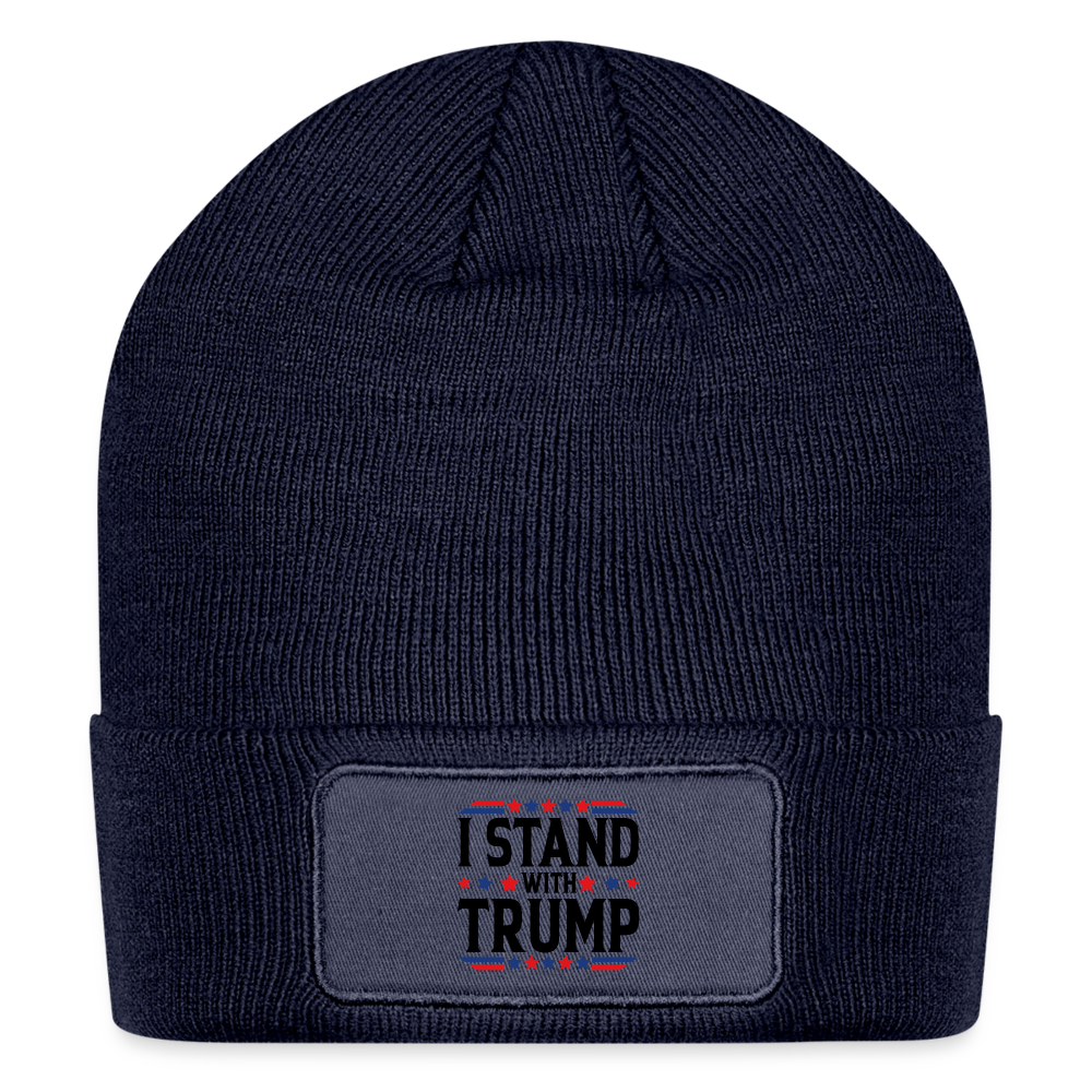 I Stand With Trump Beanie - navy